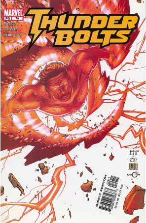 Thunderbolts 74 published by Marvel with cover art by Juan Bobillo