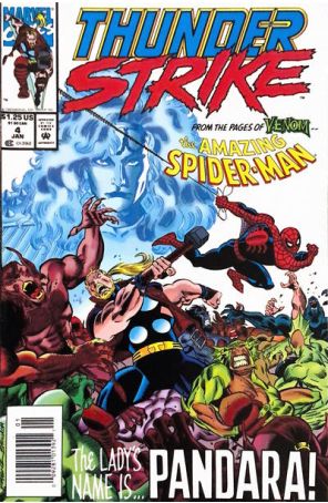 Thunderstrike 4 (Newsstand) published by Marvel with cover art by Ron Frenz