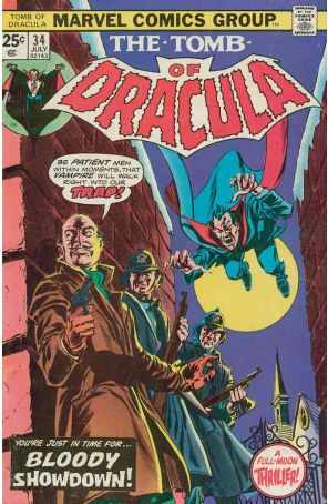 Tomb of Dracula 34 published by Marvel with cover art by Gil Kane