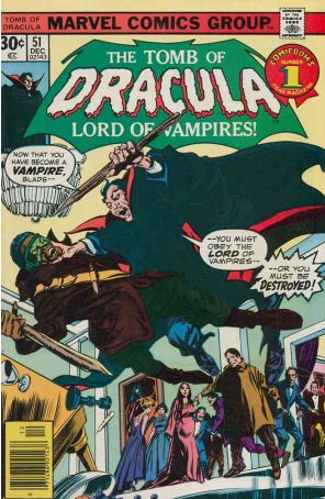 Tomb of Dracula 51 published by Marvel with cover art by Gene Colan