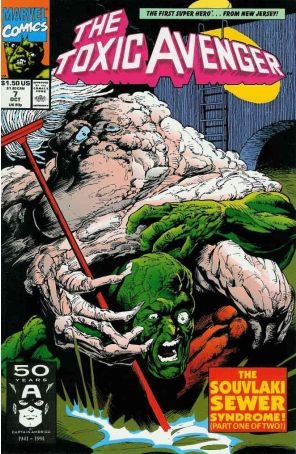 Toxic Avenger 7 published by Marvel with cover art by Val Mayerik