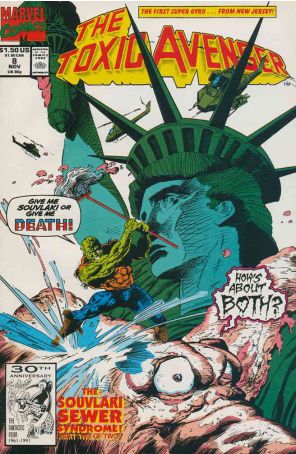 Toxic Avenger 8 published by Marvel with cover art by Val Mayerik