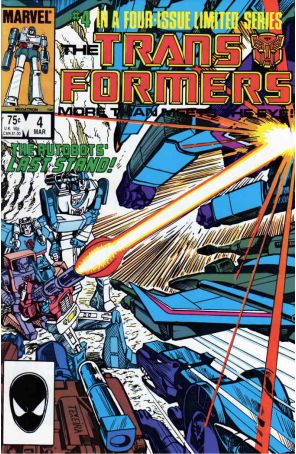 The Transformers 4 published by Marvel with cover art by Mark Texeira