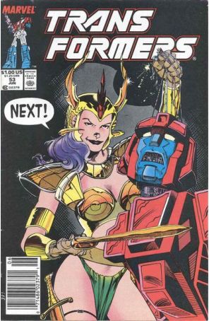 The Transformers 53 (Newsstand) published by Marvel with cover art by Jim Lee