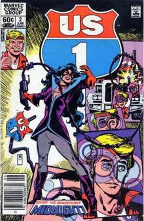 U.S. 1 2 (Newsstand) published by Marvel with cover art by Bill Sienkiewicz