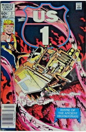 U.S. 1 3 (Newsstand) published by Marvel with cover art by Michael Golden