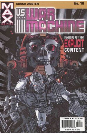 U.S. War Machine 10 published by Marvel with cover art by Chuck Austen