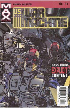U.S. War Machine 11 published by Marvel with cover art by Chuck Austen