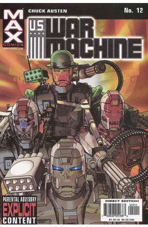 U.S. War Machine 12 published by Marvel with cover art by Chuck Austen