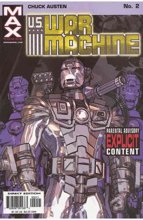 U.S. War Machine 2 published by Marvel with cover art by Chuck Austen