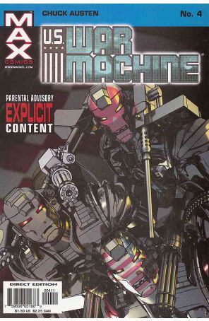 U.S. War Machine 4 published by Marvel with cover art by Chuck Austen