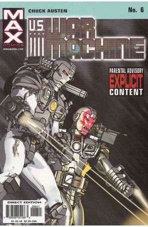 U.S. War Machine 6 published by Marvel with cover art by Chuck Austen