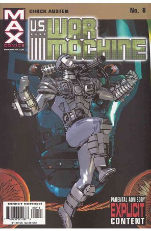 U.S. War Machine 8 published by Marvel with cover art by Chuck Austen