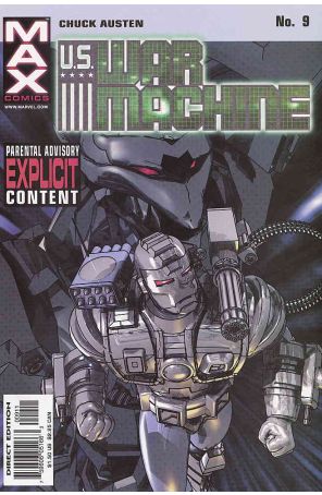 U.S. War Machine 9 published by Marvel with cover art by Chuck Austen