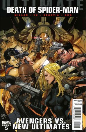 Ultimate Avengers Vs. New Ultimates 5 published by Marvel with cover art by Leinil Francis Yu