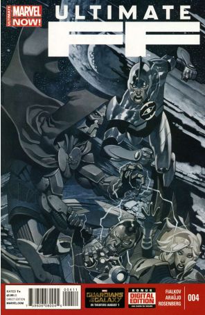Ultimate FF 4 published by Marvel with cover art by Chris Stevens