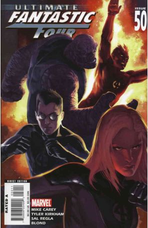 Ultimate Fantastic Four 50 published by Marvel with cover art by Marko Djurdjevic