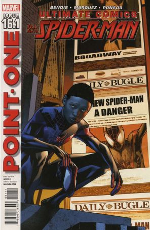 Ultimate Spider-Man (3rd Series) 16.1 published by Marvel with cover art by David Marquez