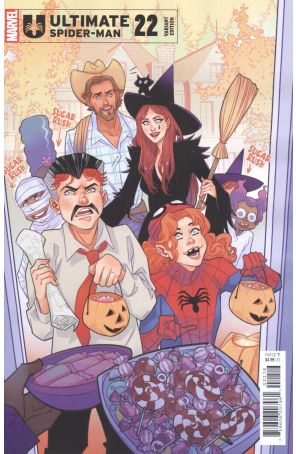 Ultimate Spider-Man (4th Series) 22C published by Marvel with cover art by Marguerite Sauvage