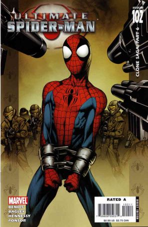 Ultimate Spider-Man 102 published by Marvel with cover art by Mark Bagley