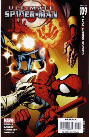 Ultimate Spider-Man 109 published by Marvel with cover art by Mark Bagley