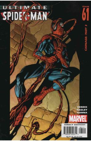 Ultimate Spider-Man 61 published by Marvel with cover art by Mark Bagley