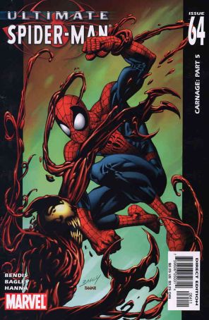 Ultimate Spider-Man 64 published by Marvel with cover art by Mark Bagley