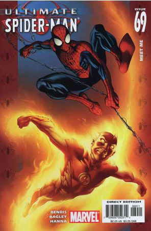 Ultimate Spider-Man 69 published by Marvel with cover art by Mark Bagley