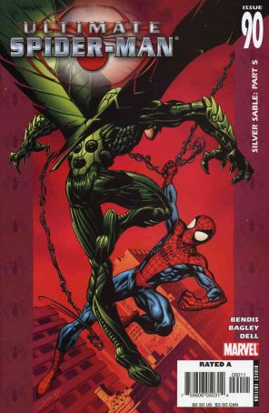 Ultimate Spider-Man 90 published by Marvel with cover art by Mark Bagley