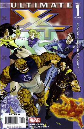 Ultimate X-Men/Fantastic Four 1 published by Marvel with cover art by Pasqual Ferry