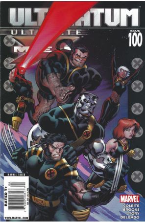 Ultimate X-Men 100 (Newsstand) published by Marvel with cover art by Ed McGuinness