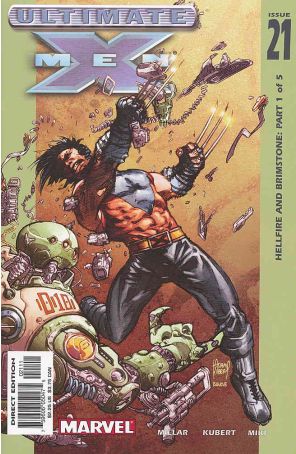Ultimate X-Men 21 published by Marvel with cover art by Adam Kubert