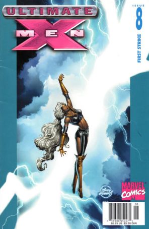 Ultimate X-Men 8 (Newsstand) published by Marvel with cover art by Andy Kubert