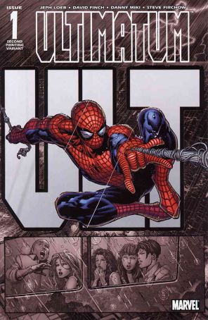Ultimatum 1 (2nd) published by Marvel with cover art by David Finch