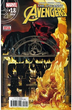 Uncanny Avengers (3rd Series) 18 published by Marvel with cover art by Steve McNiven