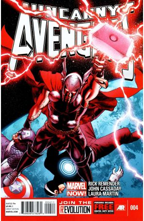Uncanny Avengers 4 published by Marvel with cover art by John Cassaday