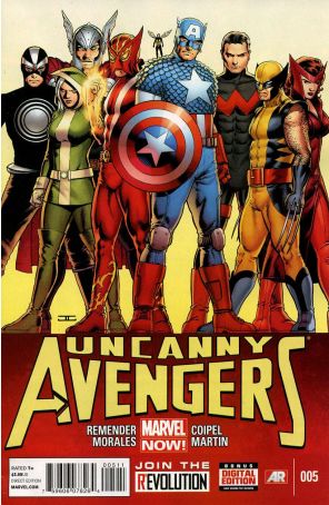 Uncanny Avengers 5 published by Marvel with cover art by John Cassaday