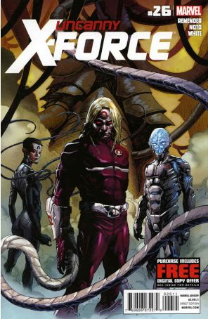 Uncanny X-Force 26 published by Marvel with cover art by Jerome Opena