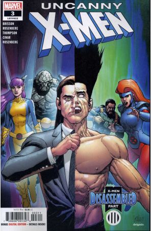 Uncanny X-Men (5th Series) 3 published by Marvel with cover art by Leinil Francis Yu