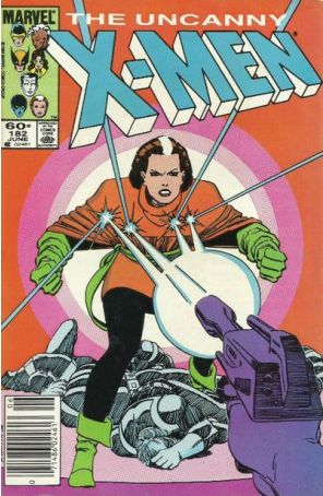 The Uncanny X-Men 182 (Newsstand) published by Marvel with cover art by John Romita Jr.