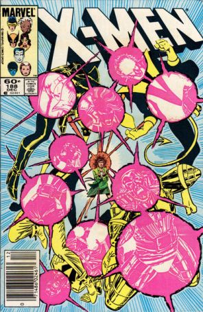 The Uncanny X-Men 188 (Newsstand) published by Marvel with cover art by John Romita Jr.