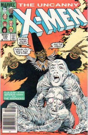 The Uncanny X-Men 190 (Newsstand) published by Marvel with cover art by John Romita Jr.