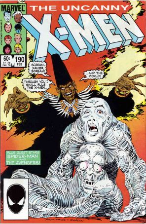 The Uncanny X-Men 190 published by Marvel with cover art by John Romita Jr.