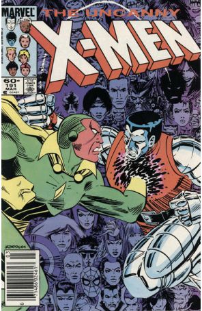 The Uncanny X-Men 191 (Newsstand) published by Marvel with cover art by John Romita Jr.
