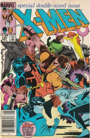 The Uncanny X-Men 193 (Newsstand) published by Marvel with cover art by John Romita Jr.