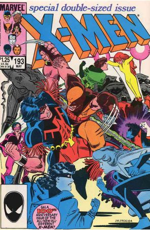 The Uncanny X-Men 193 published by Marvel with cover art by John Romita Jr.