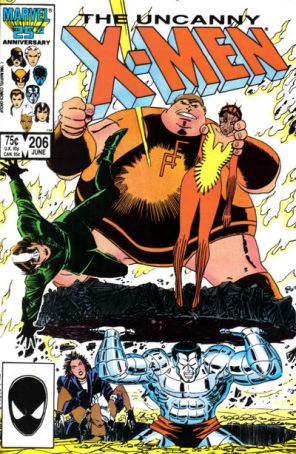 The Uncanny X-Men 206 published by Marvel with cover art by John Romita Jr.