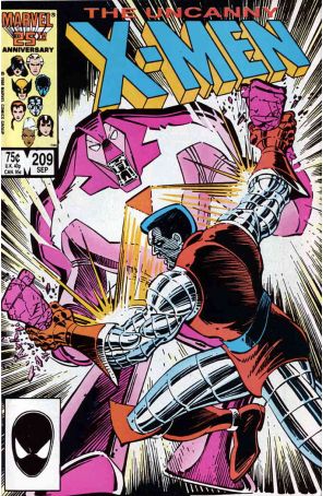 The Uncanny X-Men 209 published by Marvel with cover art by John Romita Jr.