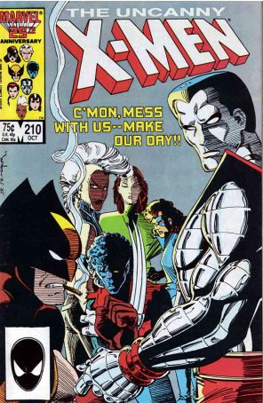 The Uncanny X-Men 210 published by Marvel with cover art by John Romita Jr.