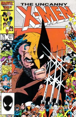The Uncanny X-Men 211 published by Marvel with cover art by John Romita Jr.